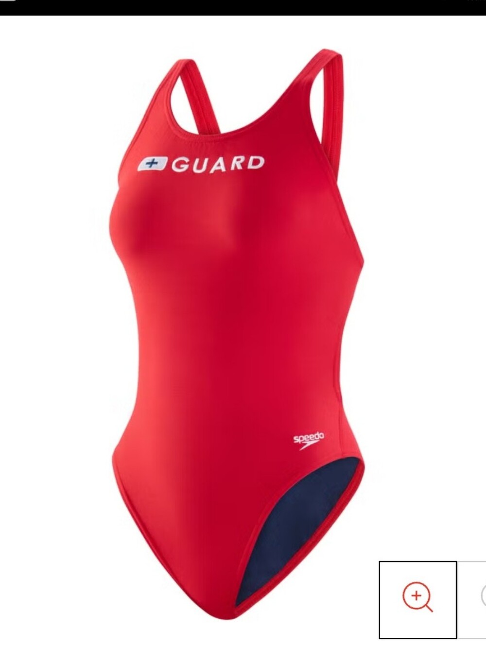 New Speedo Guard Red One-Piece Training Swimsuit - Size 38/Large